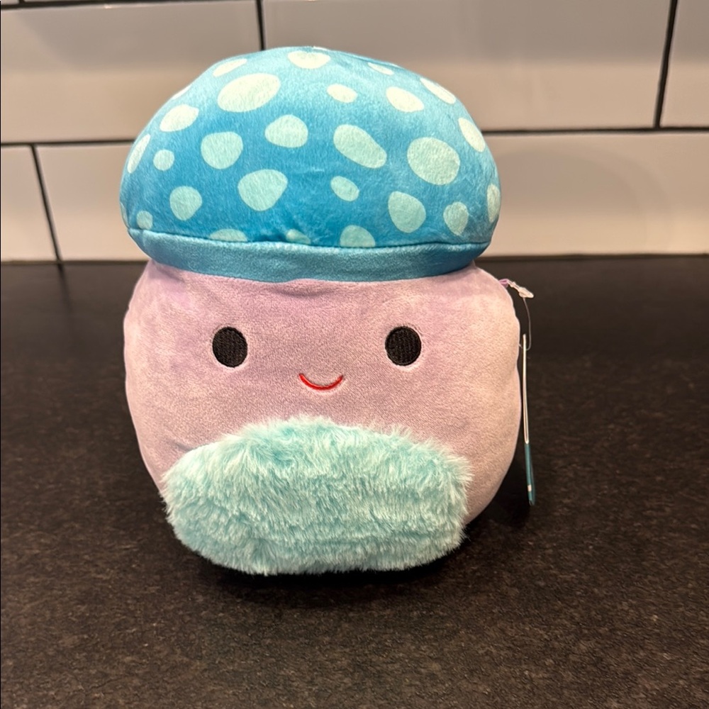 Squishmallow Mushroom Blue and Purple Plush Toy
